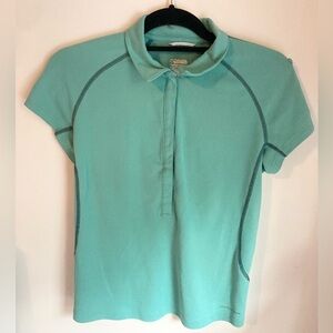 Columbia Women’s M sportswear titanium polo shirt | golf tennis | aqua